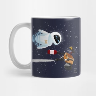 Eve as Aziraphale and Wall-e as Crowley Mug